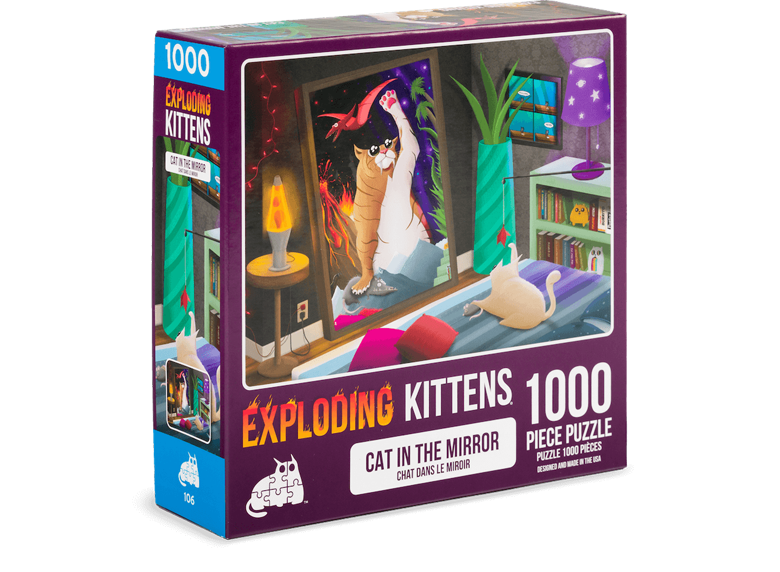 Jigsaw Puzzle: Exploding Kittens - Cat Mirror [1000 Pieces] (أحجية الصورة المقطوعة)