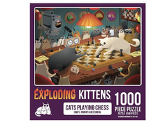 Jigsaw Puzzle: Exploding Kittens - Cats Playing Chess [1000 Pieces] (أحجية الصورة المقطوعة)