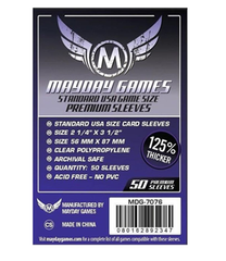 Sleeves: Mayday - USA Standard Premium [87 x 56 mm] [x50] (لوازم لعبة لوحية)