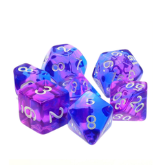 Dice: Chessex - Borealis - Poly, Purple/White [x7] (حجر النرد)