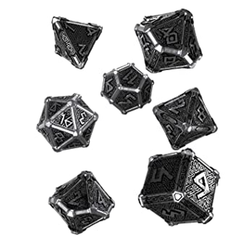 Dice: Q Workshop - Mythical Poly, Metal Set [x7] (حجر النرد)