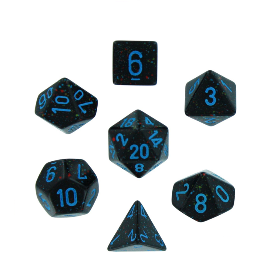 Dice: Chessex - Speckled - Poly, Blue Stars [x7] (حجر النرد)