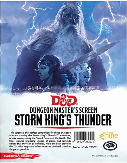 D&D RPG: Storm King's Thunder - DM Screen (لوازم للعبة تبادل الأدوار)
