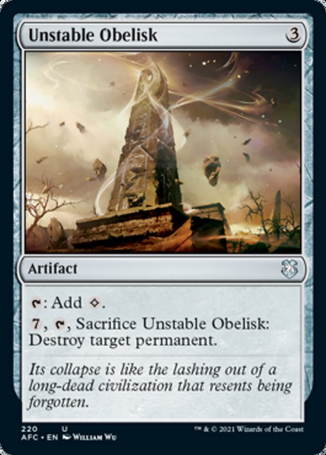 Unstable Obelisk [Dungeons & Dragons: Adventures in the Forgotten Realms Commander]