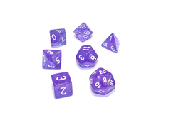 Dice: Chessex - Borealis - Poly Set (x7) - Luminary - Purple/White (لوازم لعبة لوحية)