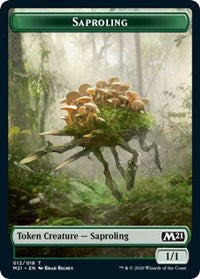 Saproling // Zombie Double-sided Token [Core Set 2021 Tokens]