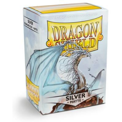 Sleeves: Dragon Shield - Standard, Matte Silver [x100] (لوازم لعبة لوحية)