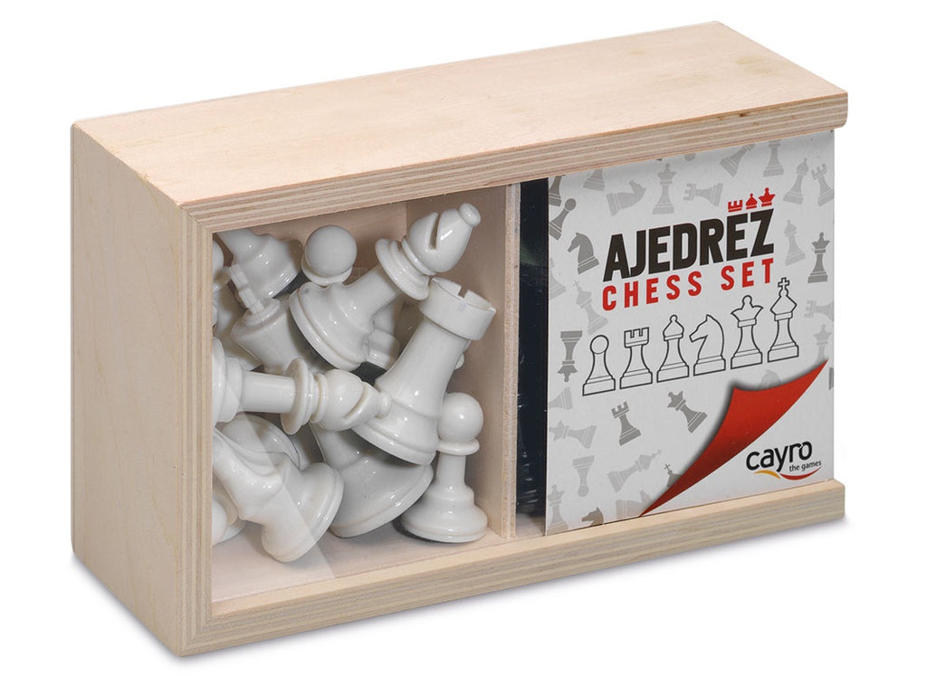 Chess Pieces: Cayro - Plastic Pieces [Wooden Box] (اللعبة الأساسية)