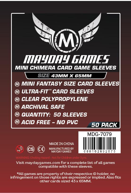 Sleeves: Mayday - USA Chimera Mini Premium [65 x 43 mm] [x50] (لوازم لعبة لوحية)