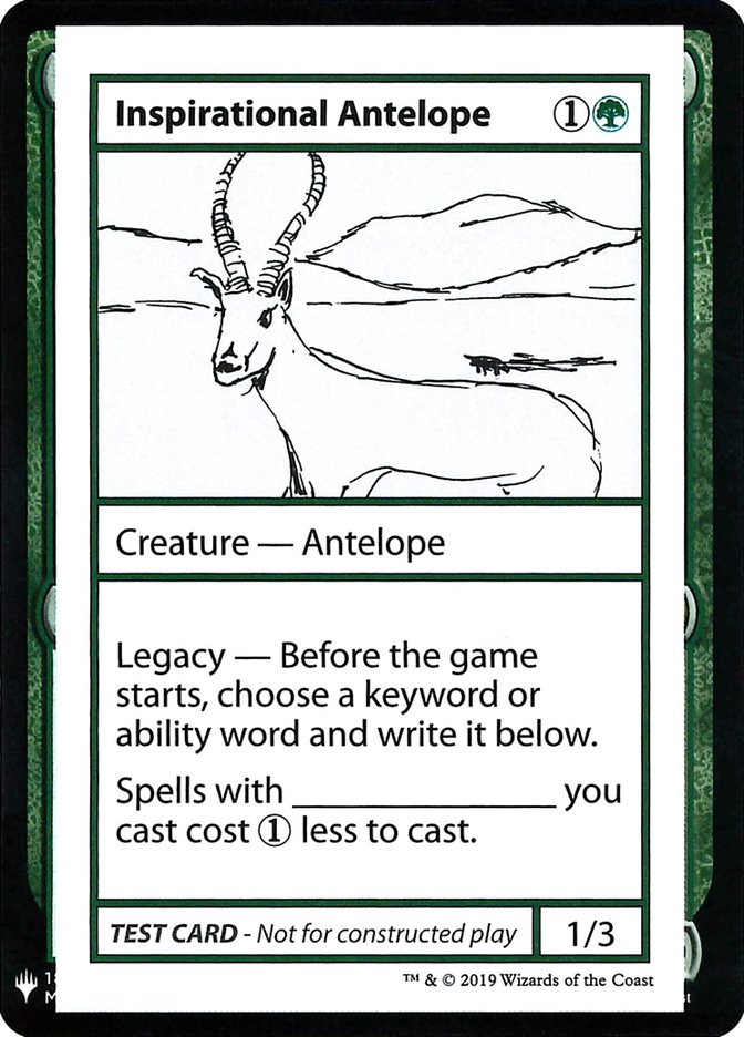 Inspirational Antelope [Mystery Booster Playtest Cards]