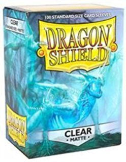 Sleeves: Dragon Shield - Standard, Matte Clear [x100] (لوازم لعبة لوحية)