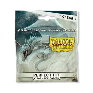 Sleeves: Dragon Shield - Standard - Perfect Fit - Side-loading, Clear [x100] (لوازم لعبة لوحية)