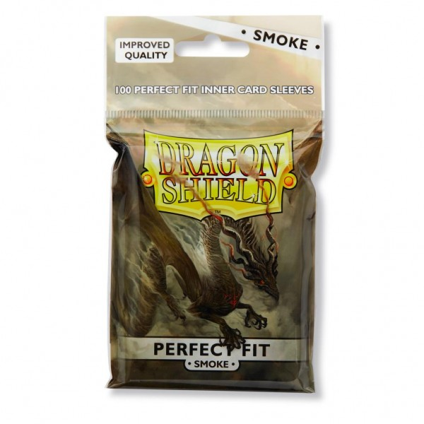 Sleeves: Dragon Shield - Perfect Fit Standard - Top-loading - Smoke [x100] (لوازم لعبة لوحية)