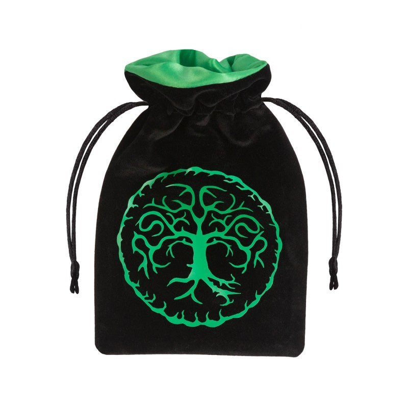 Dice Bag: Q Workshop - Forest Velour, Black/Green (لوازم لعبة لوحية)