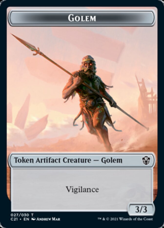 Golem // Thopter Token (027/030) [Commander 2021 Tokens]