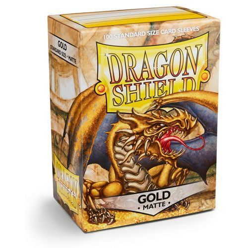 Sleeves: Dragon Shield - Standard, Matte Gold [x100] (لوازم لعبة لوحية)