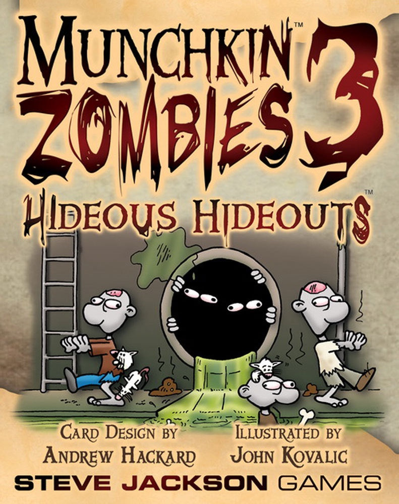 Munchkin: Zombies - Vol: 03 - Hideous Hideouts (إضافة لعبة)