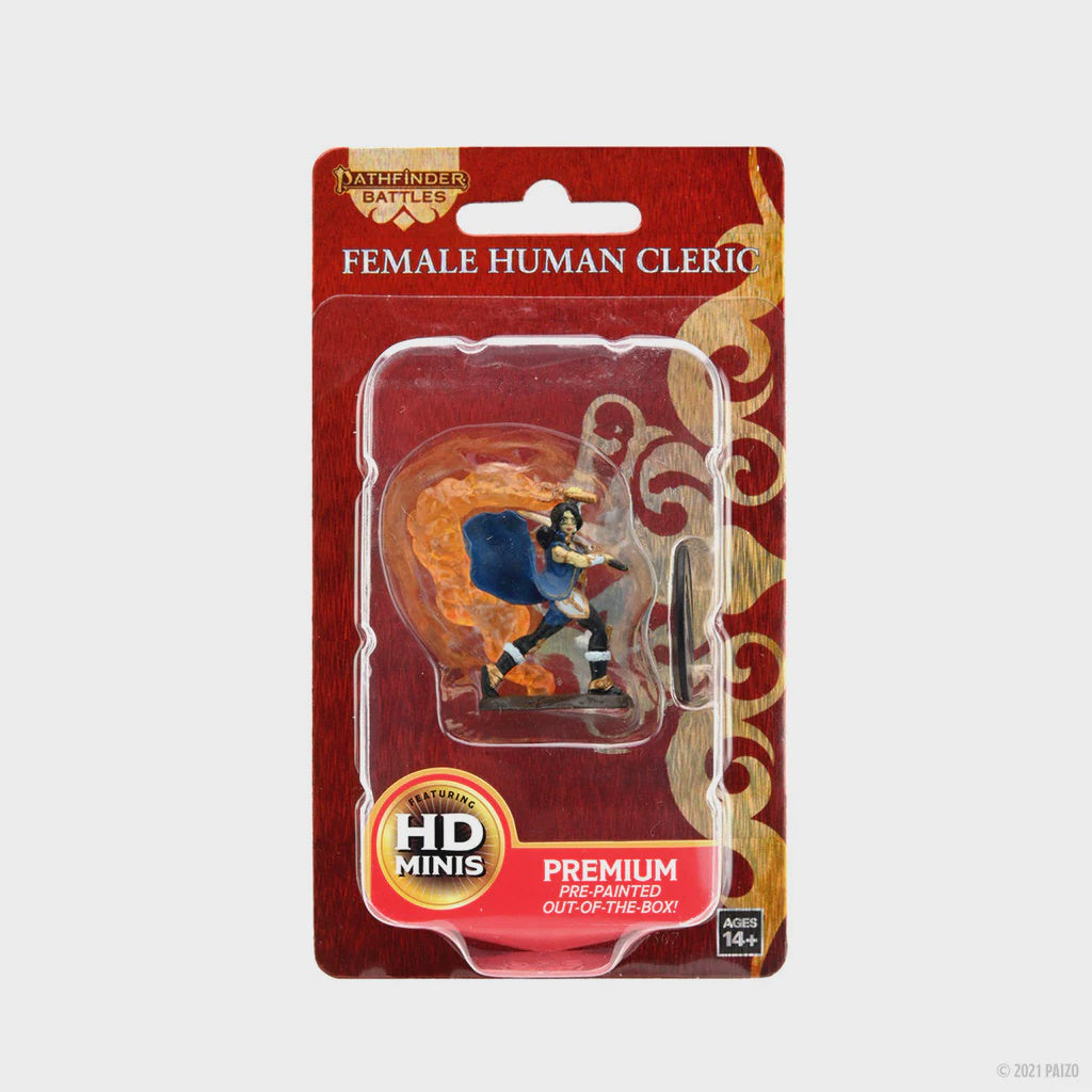 Pathfinder Battles: Premium Painted Figure - Human Cleric Female  (مجسمات لعبة تبادل الأدوار)