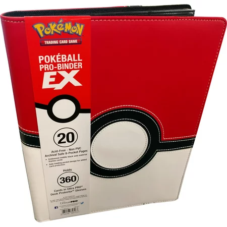 Pokemon Album: Ultra PRO - Premium 9-Pocket PRO-Binder - Poke Ball EX (لوازم للعبة تداول البطاقات)