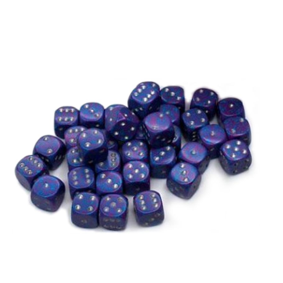 Dice: Chessex - Speckled - 12mm D6, Silver Tetra [x36] (حجر النرد)