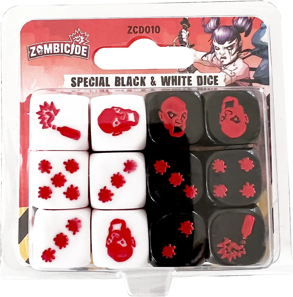 Zombicide [2nd Ed.] - Special Black and White Dice Pack (إضافة للعبة المجسمات)